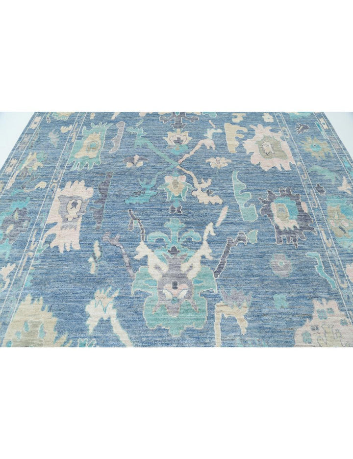 Hand Knotted Oushak Wool Rug 8' 9" x 10' 1" - No. AT37466