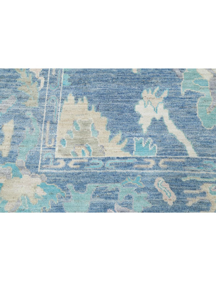 Hand Knotted Oushak Wool Rug 8' 9" x 10' 1" - No. AT37466