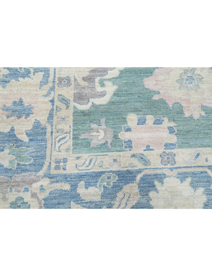 Hand Knotted Oushak Wool Rug 10' 6" x 14' 6" - No. AT67943