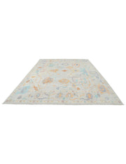 Hand Knotted Oushak Wool Rug 9' 4" x 12' 1" - No. AT90872