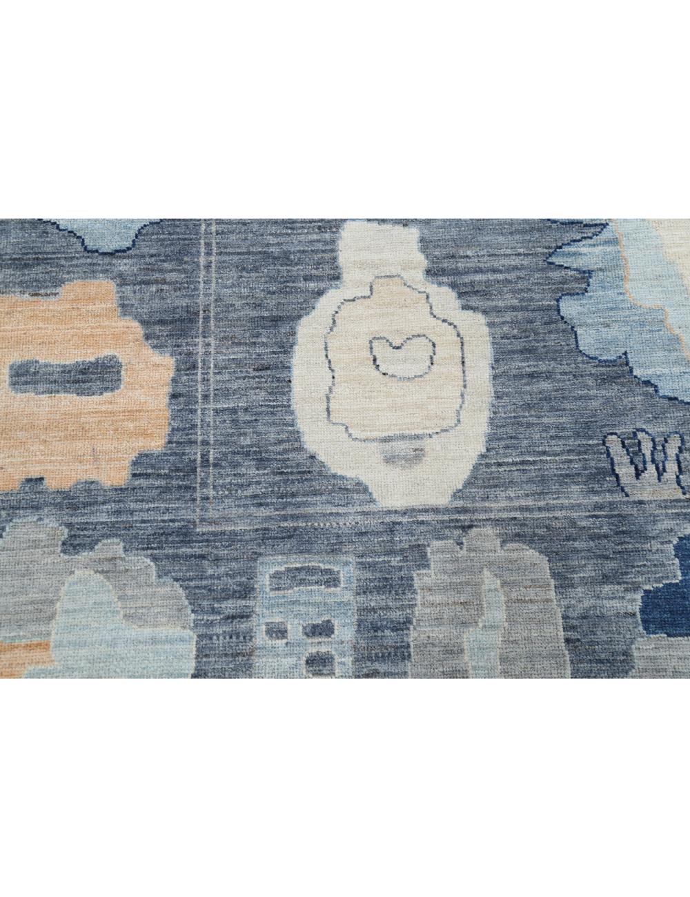 Hand Knotted Oushak Wool Rug 10' 4" x 14' 0" - No. AT86125