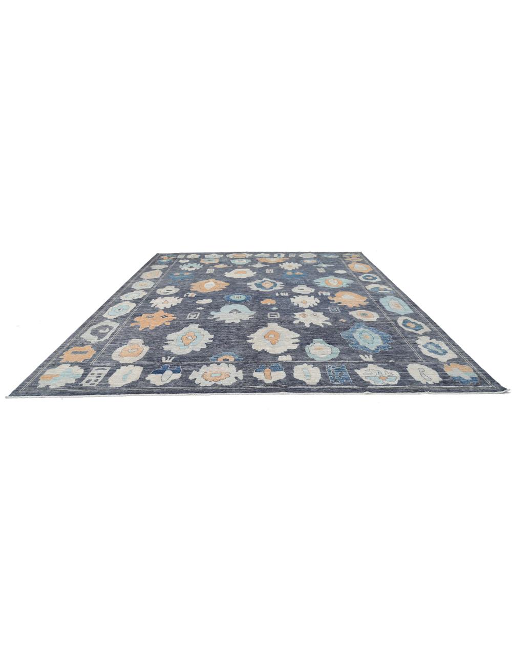 Hand Knotted Oushak Wool Rug 12' 3" x 14' 11" - No. AT20484