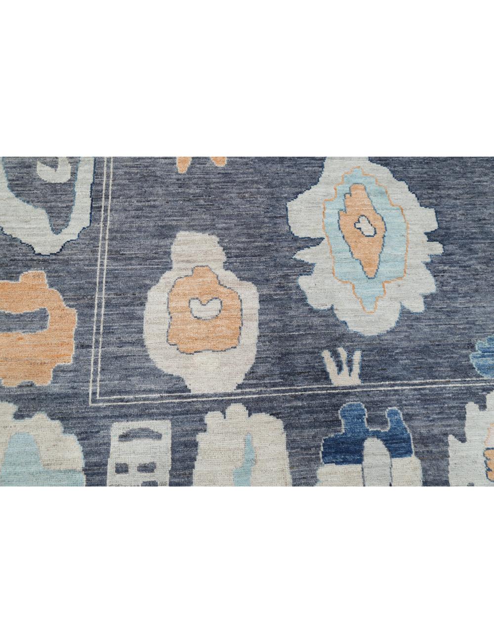 Hand Knotted Oushak Wool Rug 12' 3" x 14' 11" - No. AT20484