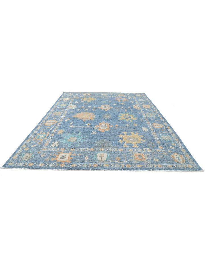 Hand Knotted Oushak Wool Rug 9' 2" x 11' 10" - No. AT25684