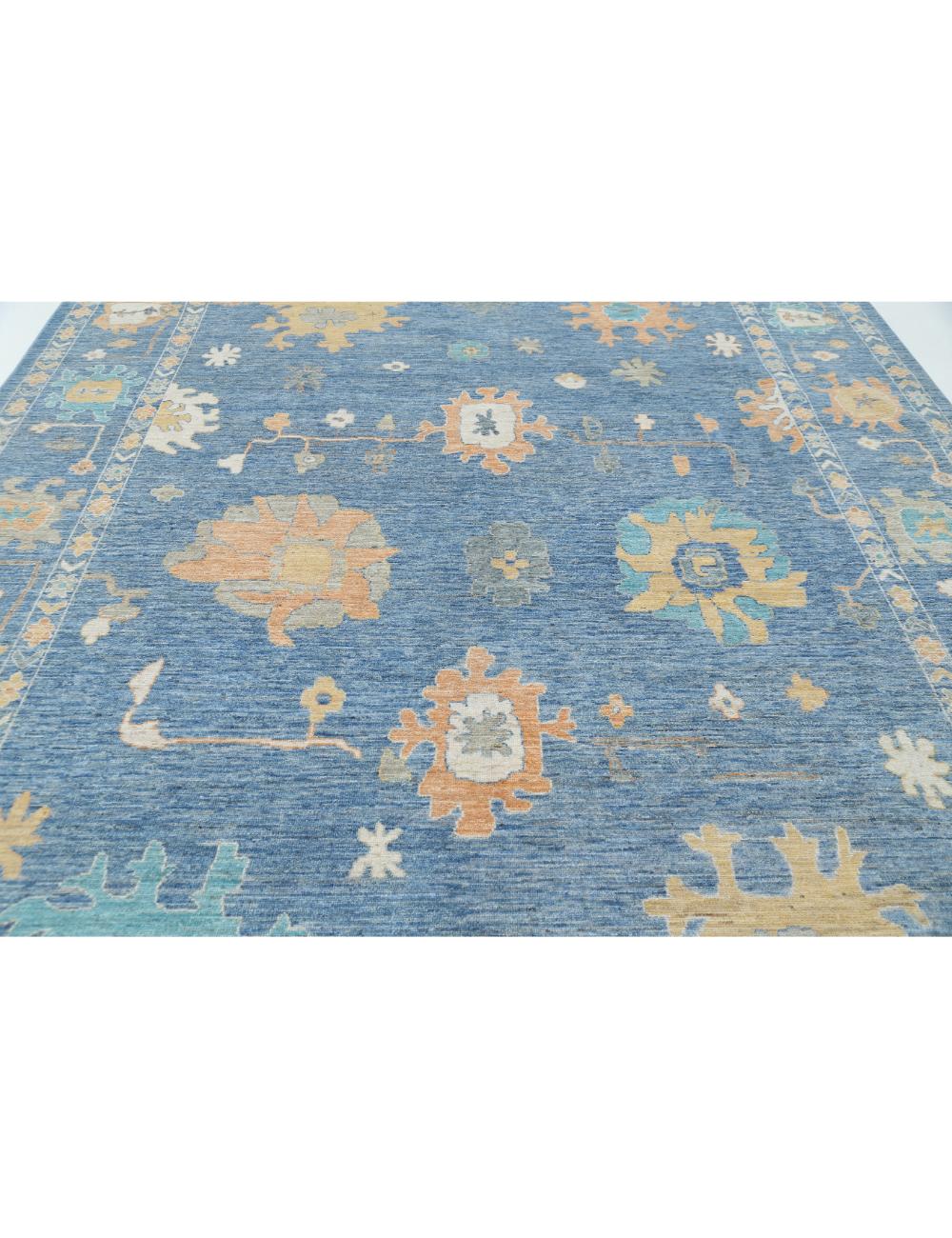 Hand Knotted Oushak Wool Rug 9' 2" x 11' 10" - No. AT25684