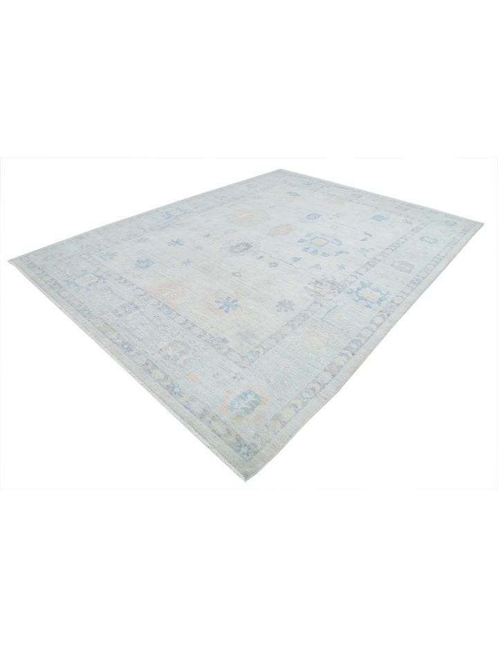 Hand Knotted Oushak Wool Rug 9' 2" x 12' 3" - No. AT67582