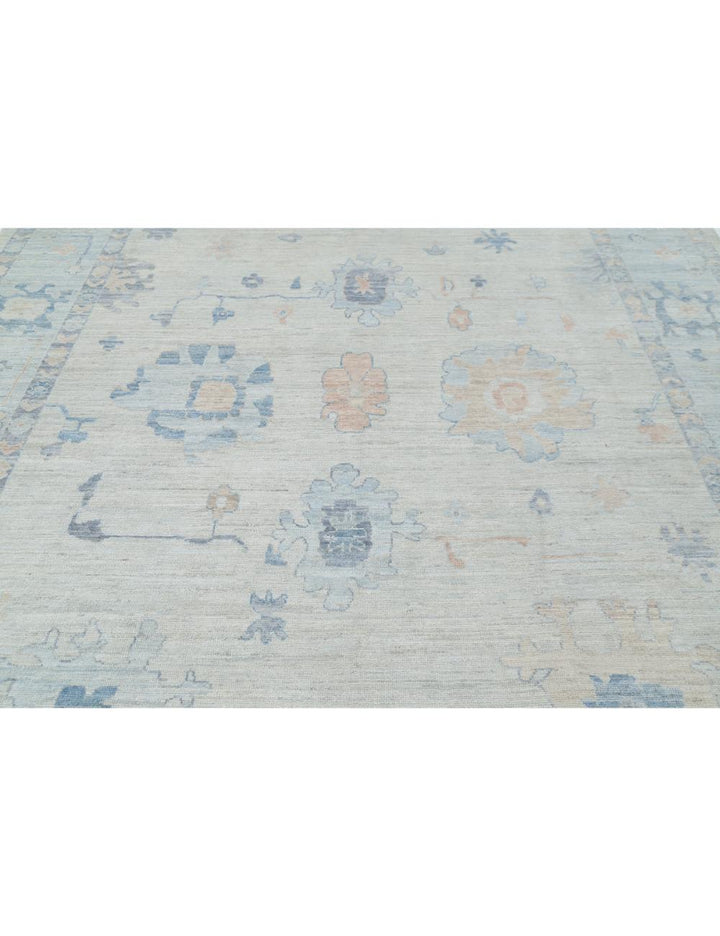 Hand Knotted Oushak Wool Rug 9' 2" x 12' 3" - No. AT67582