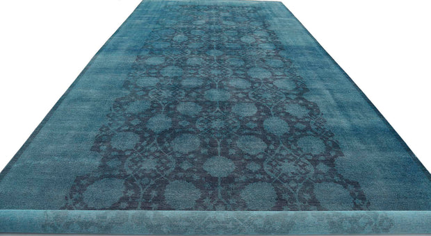 Hand Knotted Overdye Wool Rug 9' 9" x 25' 0" - No. AT75454