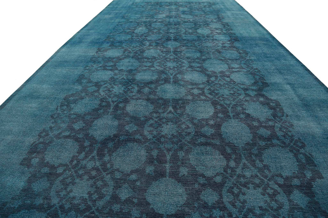 Hand Knotted Overdye Wool Rug 9' 9" x 25' 0" - No. AT75454