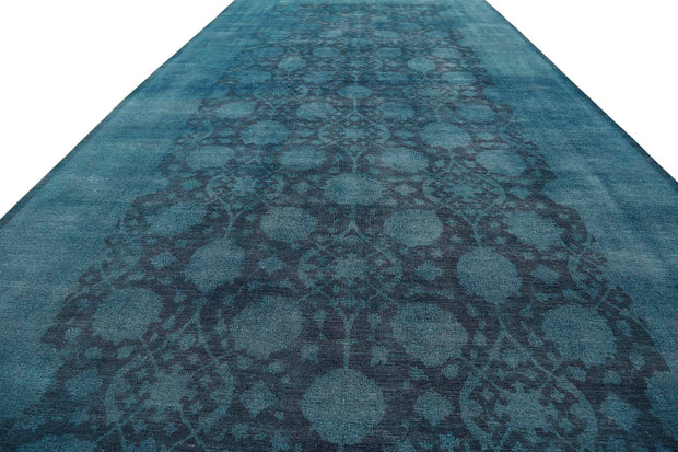 Hand Knotted Overdye Wool Rug 9' 9" x 25' 0" - No. AT75454