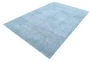 Hand Knotted Overdye Wool Rug 5' 11" x 9' 5" - No. AT16312