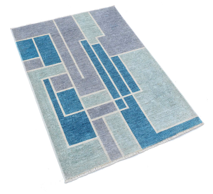Hand Knotted Overdye Wool Rug 2' 9" x 3' 10" - No. AT28298