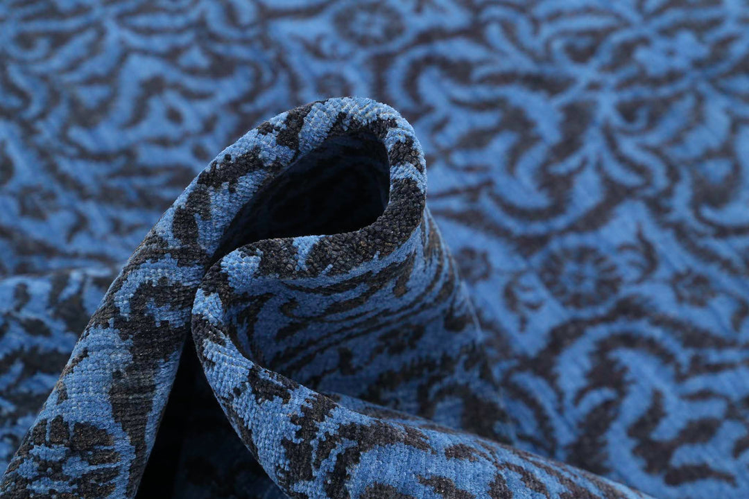 Hand Knotted Overdye Wool Rug 8' 10" x 11' 9" - No. AT20129