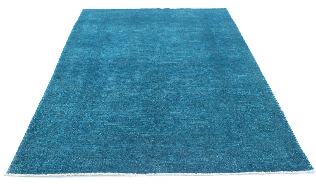 Hand Knotted Overdye Wool Rug 5' 5" x 7' 6" - No. AT58337