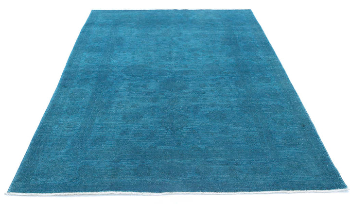 Hand Knotted Overdye Wool Rug 5' 5" x 7' 6" - No. AT58337