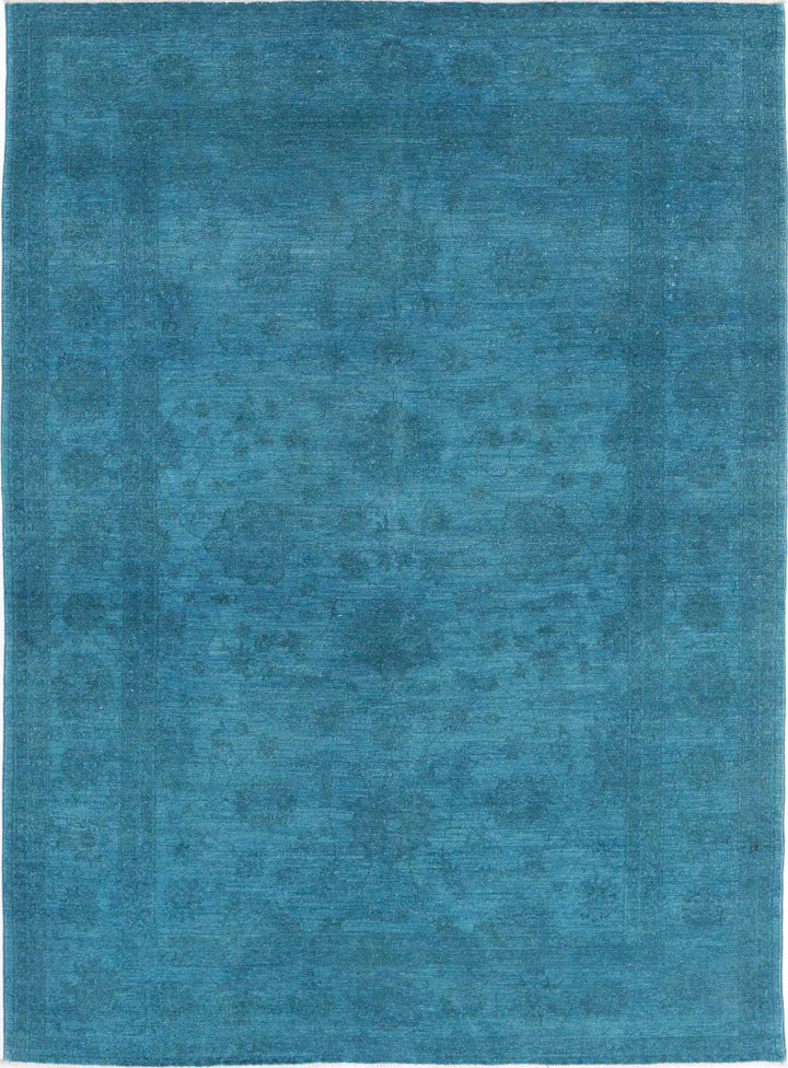 Hand Knotted Overdye Wool Rug 5' 5" x 7' 6" - No. AT58337