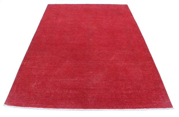 Hand Knotted Overdye Wool Rug 5' 5" x 7' 7" - No. AT82252
