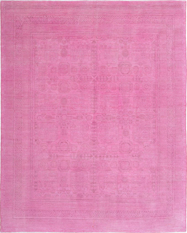 Hand Knotted Overdye Wool Rug 7' 9" x 9' 10" - No. AT13382