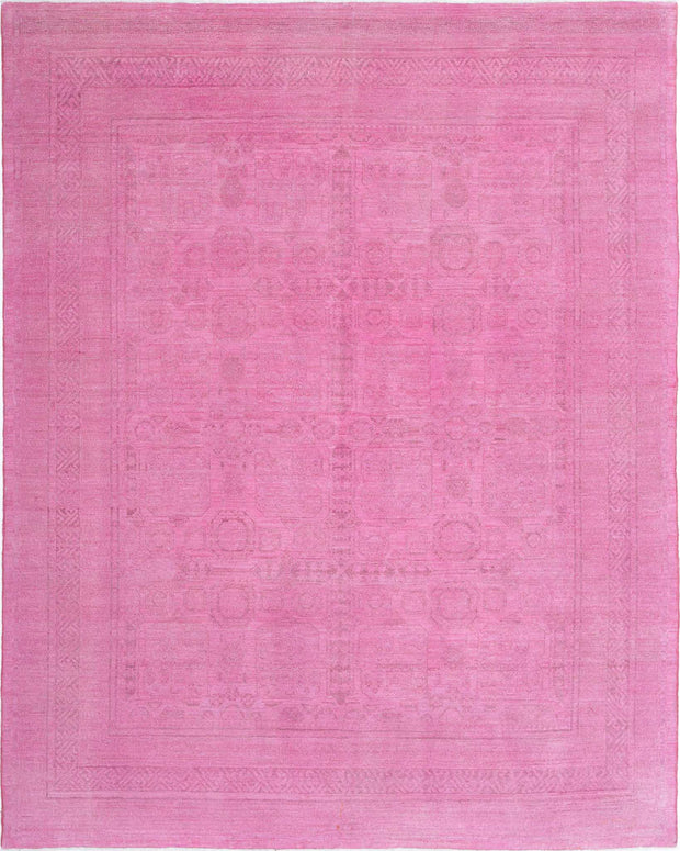 Hand Knotted Overdye Wool Rug 7' 9" x 9' 10" - No. AT13382