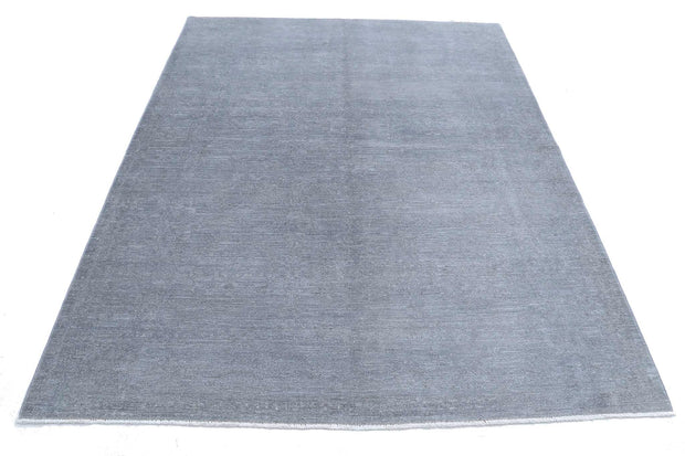 Hand Knotted Overdye Wool Rug 5' 7" x 7' 5" - No. AT16398