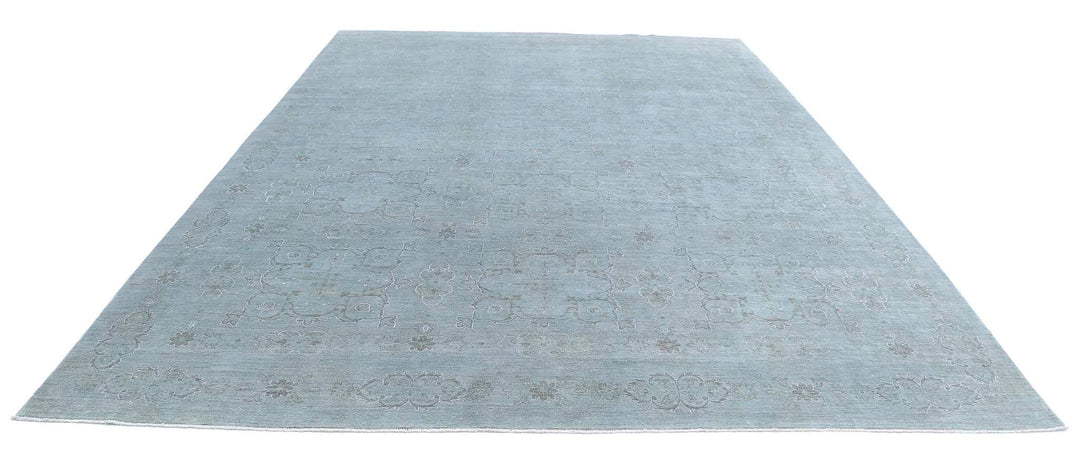 Hand Knotted Overdye Wool & Silk Rug 9' 10" x 13' 11" - No. AT20101