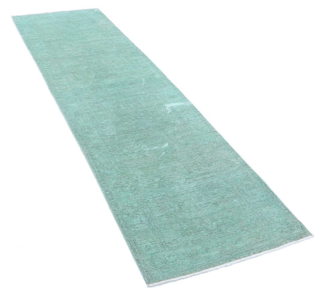 Hand Knotted Overdye Wool Rug 2' 7" x 9' 4" - No. AT17677