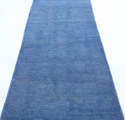Hand Knotted Overdye Wool Rug 2' 11" x 9' 2" - No. AT40217