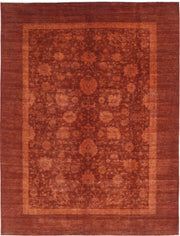 Hand Knotted Overdye Wool Rug 8' 9" x 11' 3" - No. AT47357