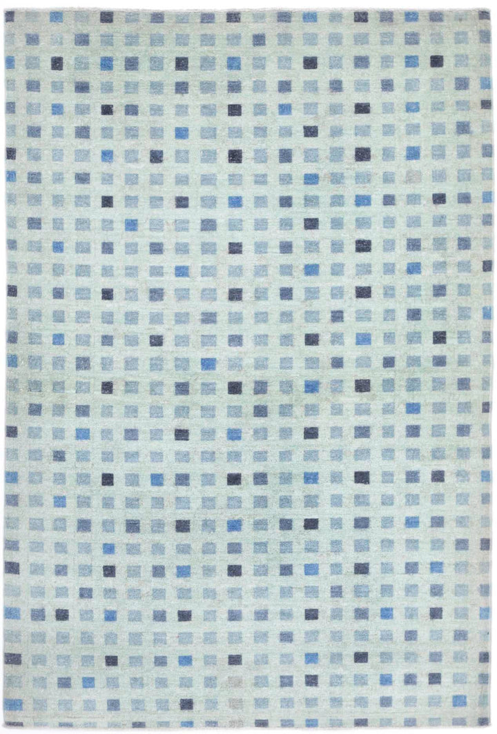 Hand Knotted Modern Overdye Wool Rug 3' 2" x 4' 11" - No. AT24947