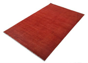 Hand Knotted Overdye Wool Rug 3' 9" x 5' 10" - No. AT63618