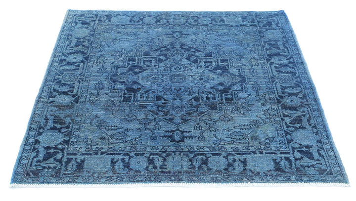 Hand Knotted Overdye Wool Rug 4' 1" x 4' 4" - No. AT70848
