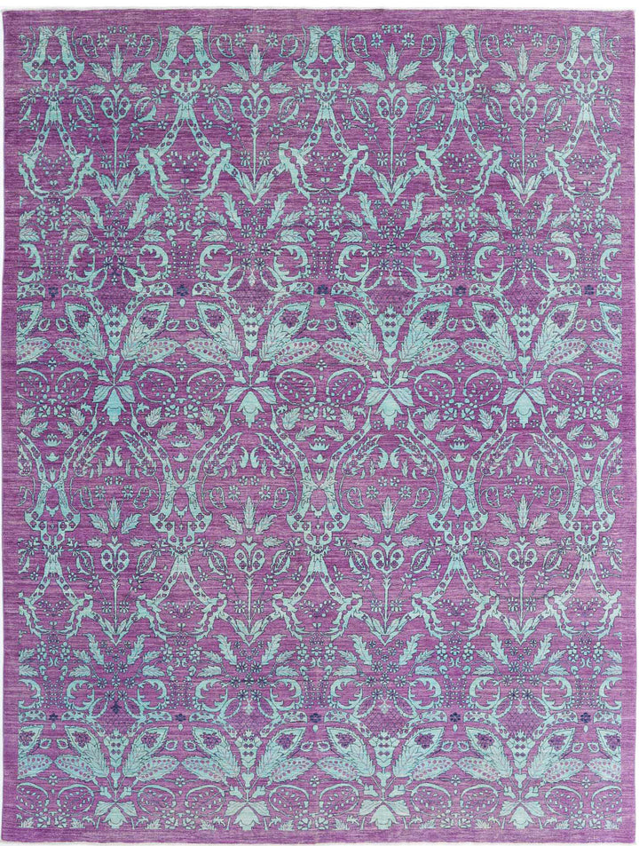 Hand Knotted Fine Artemix Wool Rug 8' 9" x 11' 7" - No. AT54647