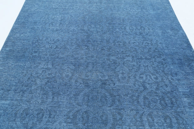 Hand Knotted Overdye Wool Rug 5' 11" x 9' 2" - No. AT71681