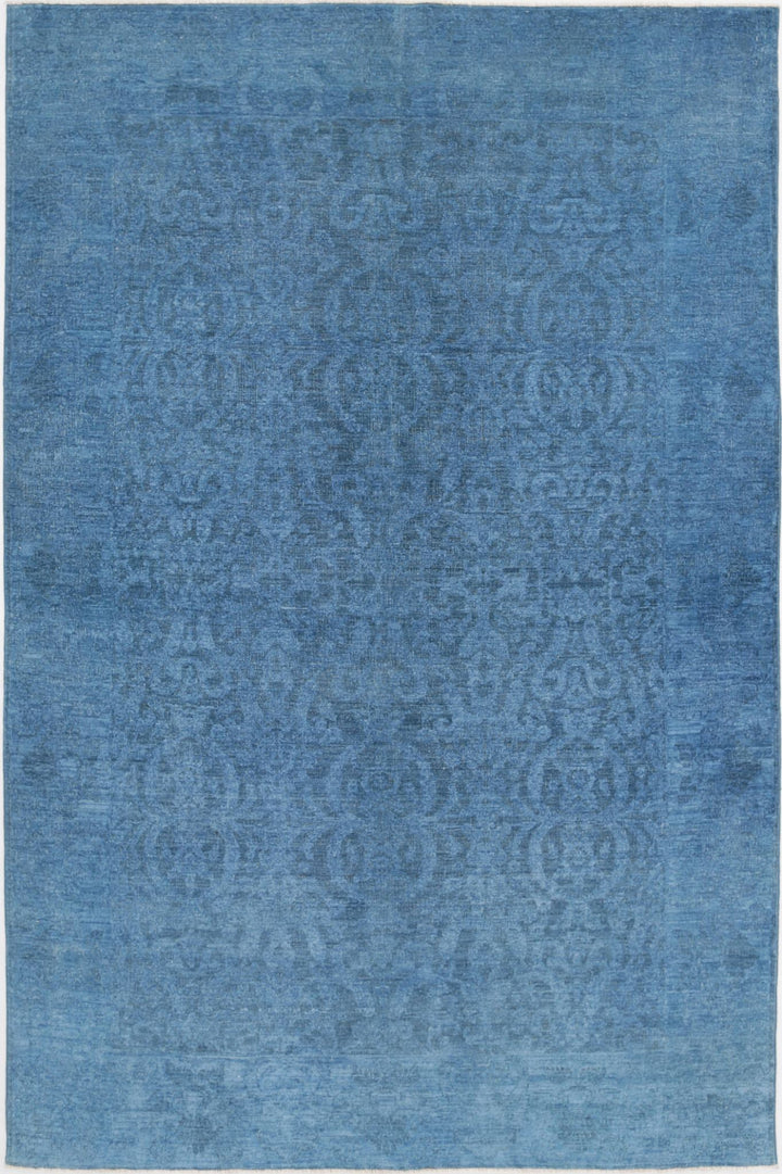 Hand Knotted Overdye Wool Rug 5' 11" x 9' 2" - No. AT71681