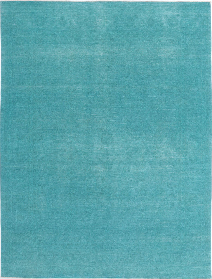Hand Knotted Overdye Wool Rug 9' 1" x 12' 0" - No. AT91199