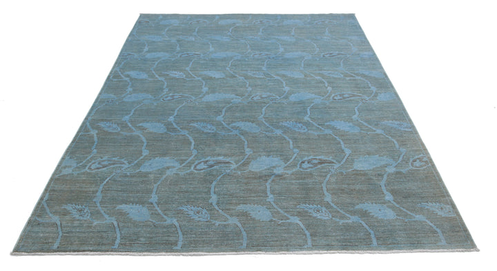 Hand Knotted Overdye Wool Rug 5' 11" x 8' 2" - No. AT97301