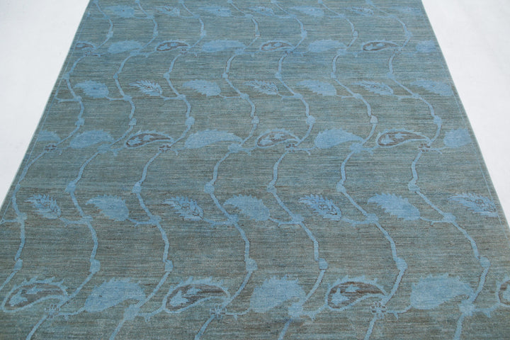 Hand Knotted Overdye Wool Rug 5' 11" x 8' 2" - No. AT97301