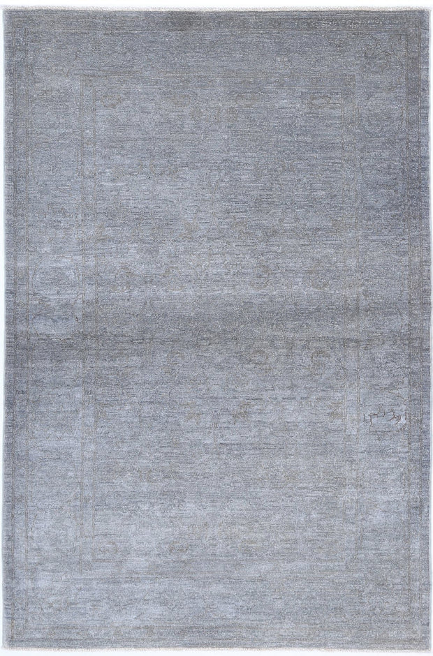 Hand Knotted Overdye Wool Rug 3' 10" x 5' 11" - No. AT68579