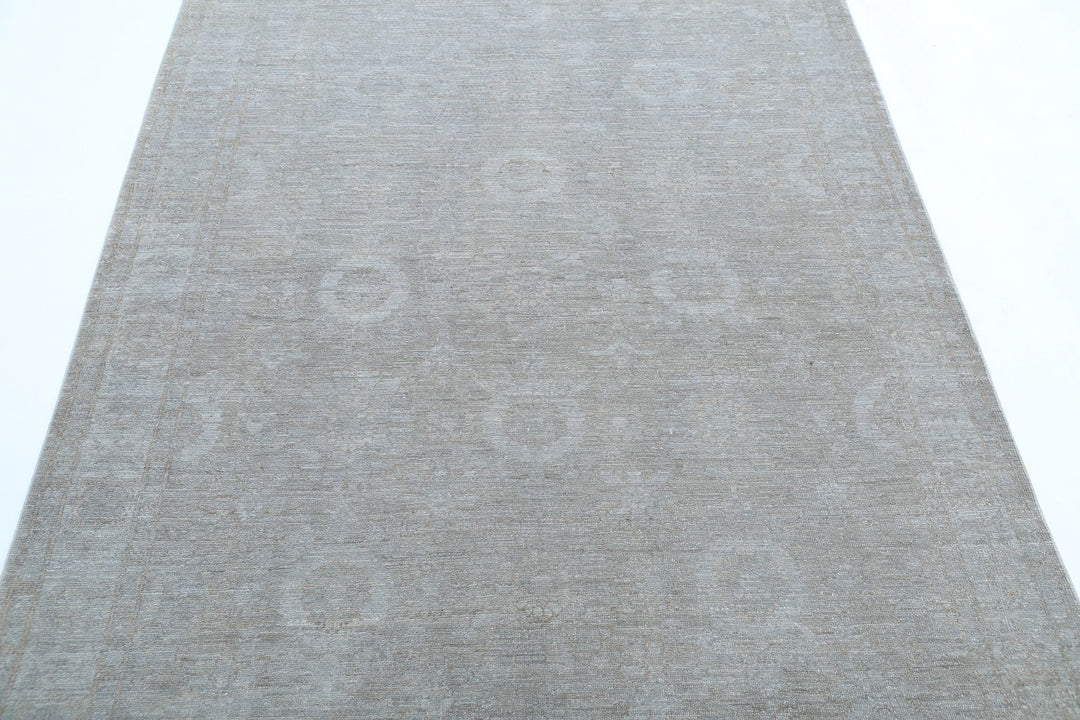 Hand Knotted Overdye Wool Rug 4' 9" x 6' 5" - No. AT79487