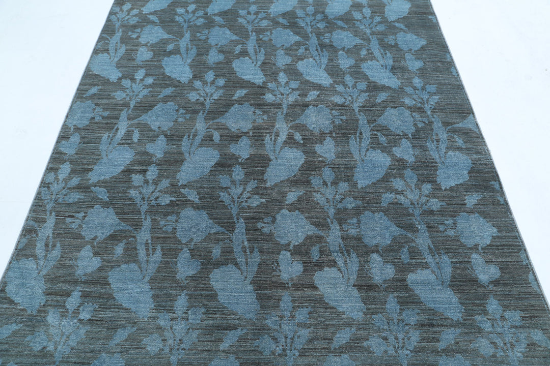 Hand Knotted Overdye Wool Rug 5' 4" x 7' 8" - No. AT51060
