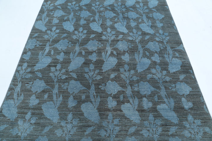 Hand Knotted Overdye Wool Rug 5' 4" x 7' 8" - No. AT51060