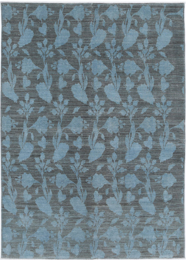 Hand Knotted Overdye Wool Rug 5' 4" x 7' 8" - No. AT51060