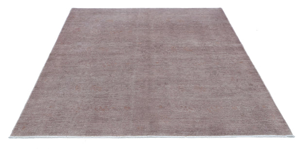 Hand Knotted Overdye Wool Rug 5' 10" x 6' 6" - No. AT90333
