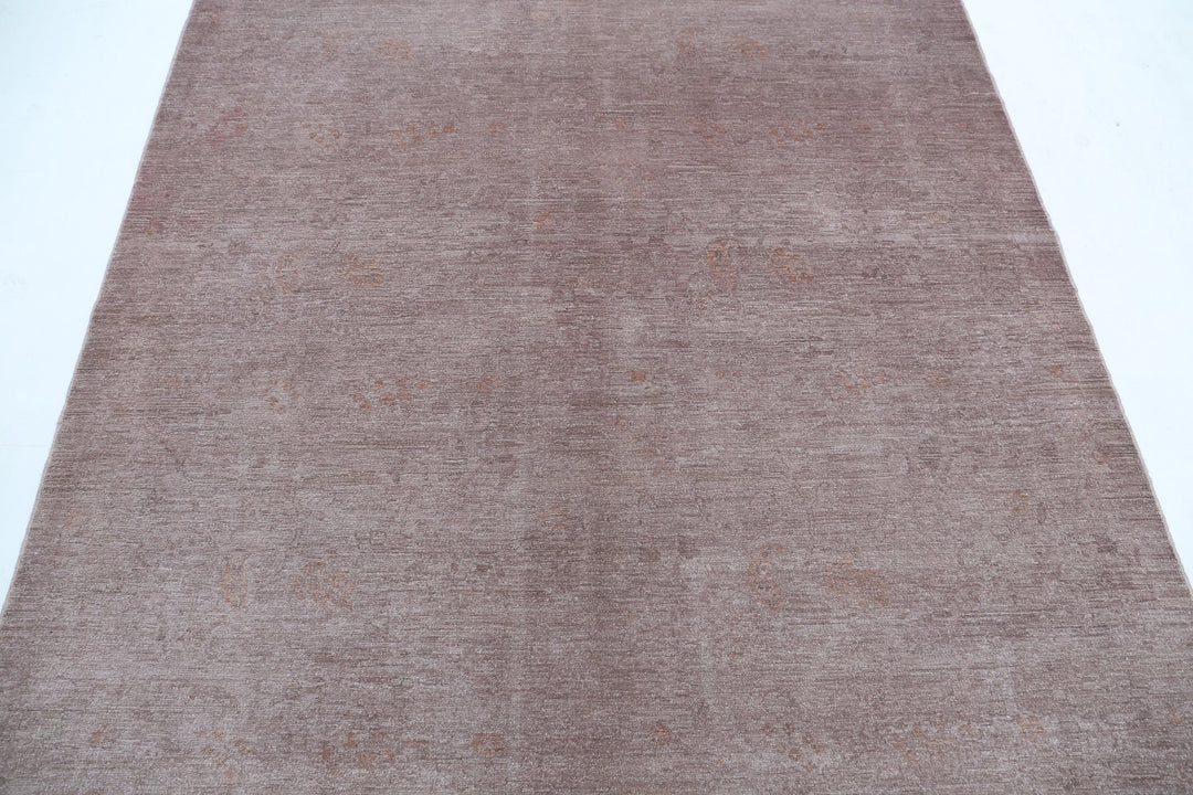 Hand Knotted Overdye Wool Rug 5' 10" x 6' 6" - No. AT90333