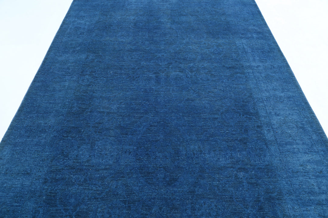 Hand Knotted Overdye Wool Rug 5' 11" x 9' 9" - No. AT88186