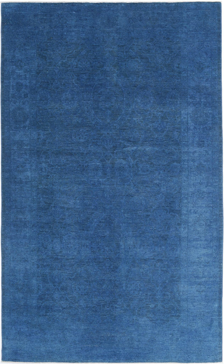 Hand Knotted Overdye Wool Rug 5' 11" x 9' 9" - No. AT88186