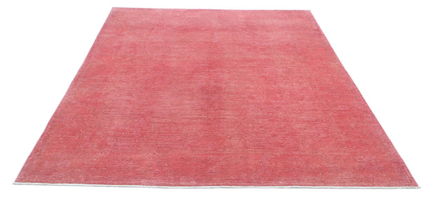 Hand Knotted Overdye Wool Rug 6' 1" x 8' 8" - No. AT55652
