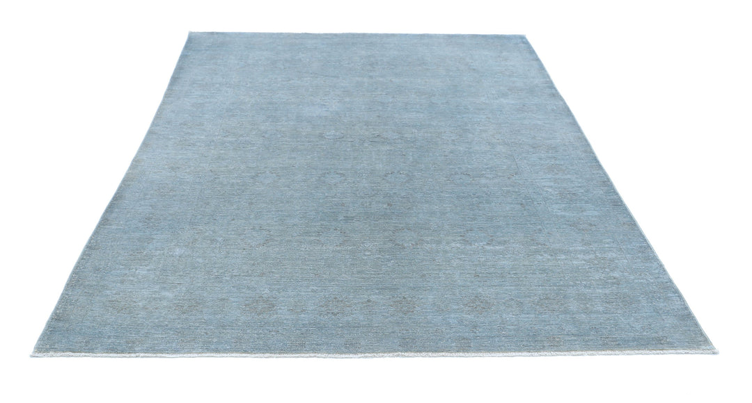 Hand Knotted Overdye Wool Rug 6' 1" x 7' 11" - No. AT52126