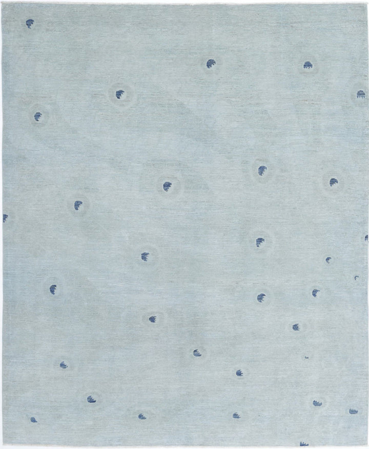 Hand Knotted Overdye Wool Rug 7' 10" x 9' 10" - No. AT14730