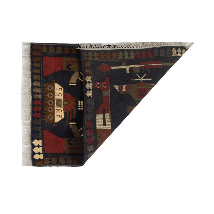 Afghan War Rug 2' x 2' 8" - No. AL81412